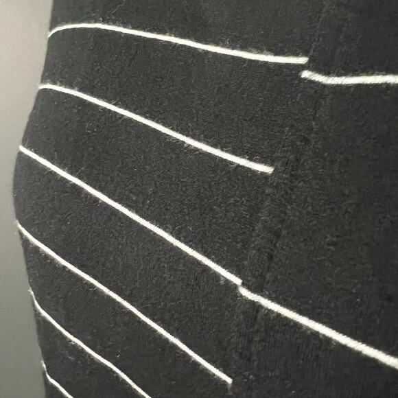 Lou & Grey Woman's Black White Signature Soft Mix Stripe Shirt Tee Dress- Size M - Picture 9 of 9